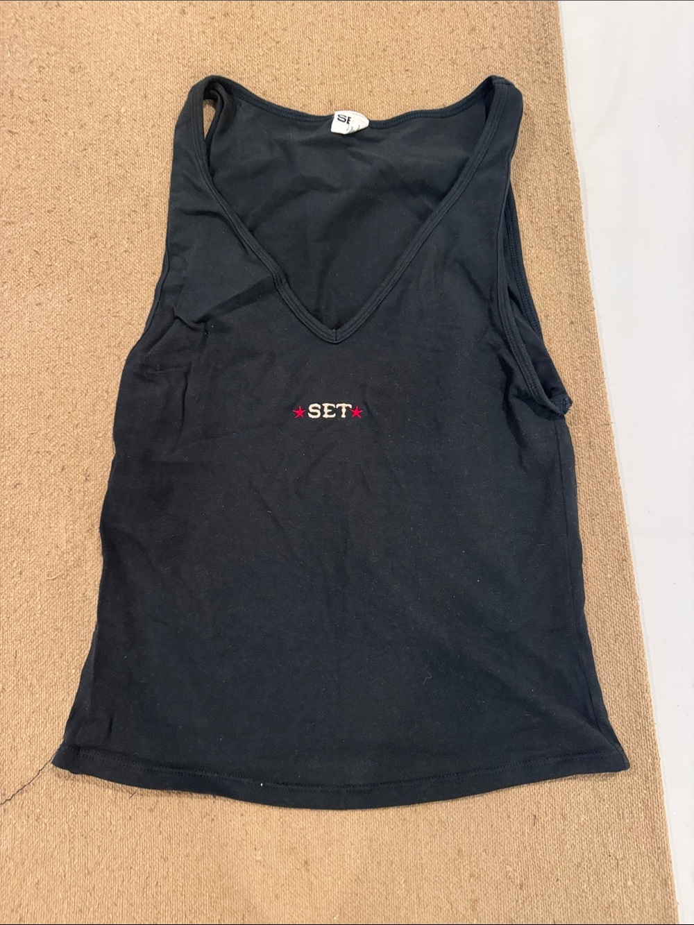 SET Active Austin Merch Women’s Black V-Neck Tank Top